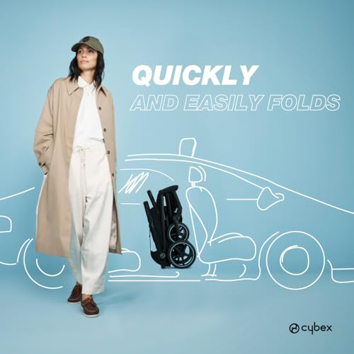 Image of CYBEX Beezy 2 Compact and Lightweight Travel Stroller - Compatible with CYBEX Car Seats, Magic Black