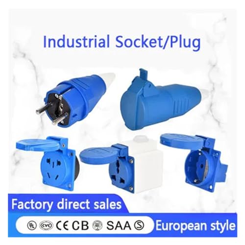 Conector de alimentación industrial XM 312 C de alta resistencia 16A 2P+E IP44 2