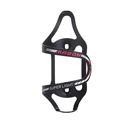 Bike Water Bottle Holder, KABON Lightweight Bicycle Alloy Aluminum Side Load Water Bottle Cage Brackets for Road Bike MTB Cycling Accessories - Red