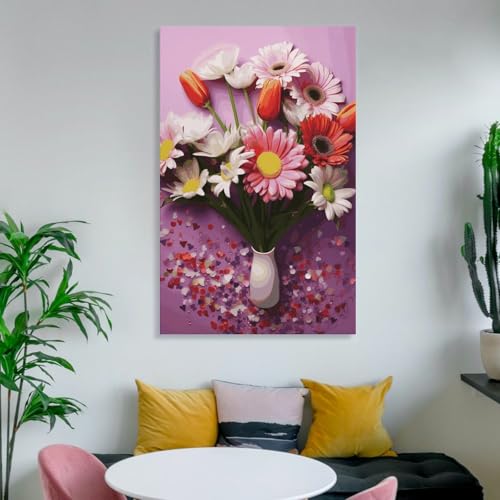 Toile murale moderne fleurs fraîches pour sublimer un mur vide - 5