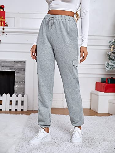 Image of dockstreet Soft Fabric Stylish Regular Comfortable Fit Joggers /Pants for Women 125VaCargoCotton2PKT25C1AGreyM