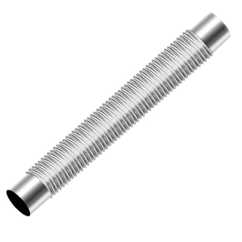 UDSKNV[KSL Stainless Steel Chimney Pipe Adjustable Vent Hose Metal Stove Pipe Chimney Liner Bend Replacement Pipes Wall Pipe Flue Chimney Extension for Wood Log Burning Stoves