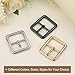 uxcell Metal Roller Buckle, 4Pcs 1 Inch Single Prong Belt Buckle Square Center Bar Buckles for Leather Craft Accessories Belt, Silver