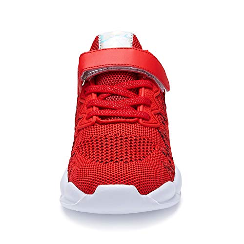 Image of Hetios Kids Shoes Girls Lightweight Athletic Running Shoes Breathable Knit School Sports Shoes (Toddler /Little Kid /Big Kid)