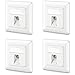 Produktbild deleyCON 4x CAT6a Keystone Netzwerkdosen Set Unterputz 4x Netzwerkdose 4x Keystone Modul STP Geschirmt Metall Gehäuse RJ45 Keystone Jack Datendose Netzwerkkabel