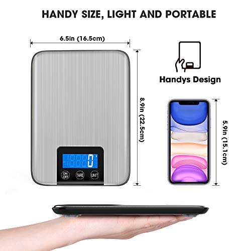 image for Nicewell 33lbs 15kgs Max Digital Kitchen Scale, Accurate Multifunction
