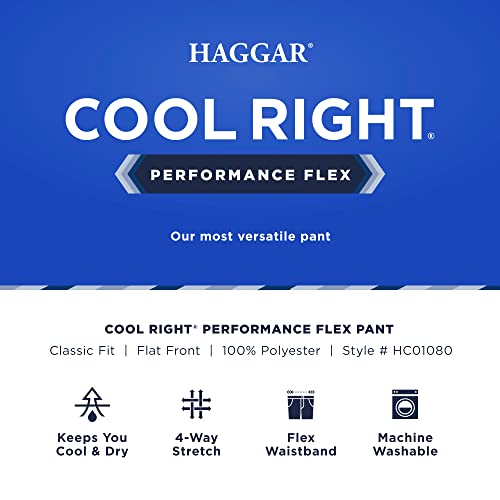 Image of Haggar Men's Classic Fit Cool Right Performance Flex Casual Pant