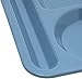 Carlisle FoodService Products Plastic Meal Tray Left-Handed Heavyweight Lunch Tray with 6-Compartments for Schools, Cafeterias, and Dining Halls, Melamine, 14 x 10 Inches, Sandshade, (Pack of 12)