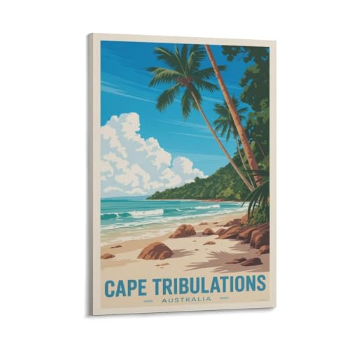 Affiche Cape Tribulations Australia poster vintage 60x90 pour salon et bureau