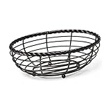 Gourmet Basics by Mikasa 5153171 Rope Metal Oval Bread Basket, 11