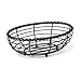 Gourmet Basics by Mikasa 5153171 Rope Metal Oval Bread Basket, 11", Black