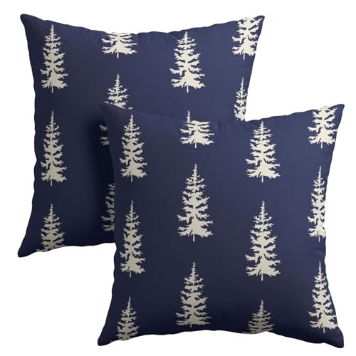 Miaoquhe Navy Blue Xmas Pillow Covers – Cozy Winter Decor Set