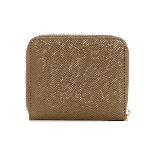 GUESS Laurel SLG Small Zip Around Wallet Dark Taupe