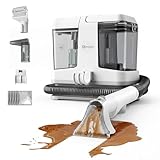 SIMPLUS Nettoyeur Tissus Puissant 15000Pa, Extracteur Taches Portable pour Canapé Tapis Voiture, Double Réservoir, Léger 2.5kg, 2 Brosses, Cordon 3m