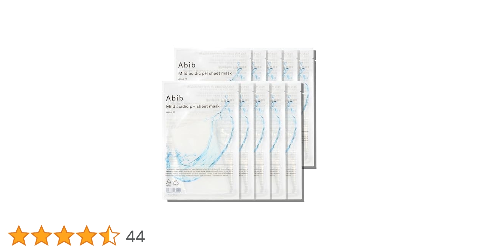Abib Mild acidic pH sheet mask 計58枚 Abib Mild Acidic pH Sheet Mask #Aqua Fit 30ml