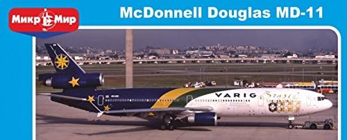 PLASTIC MODEL BUILDING AIRPLANE MCDONNELL DOUGLAS MD-11 VARIG BRASIL. LIMITED EDITION 1/144 MICRO-MIR 144-017