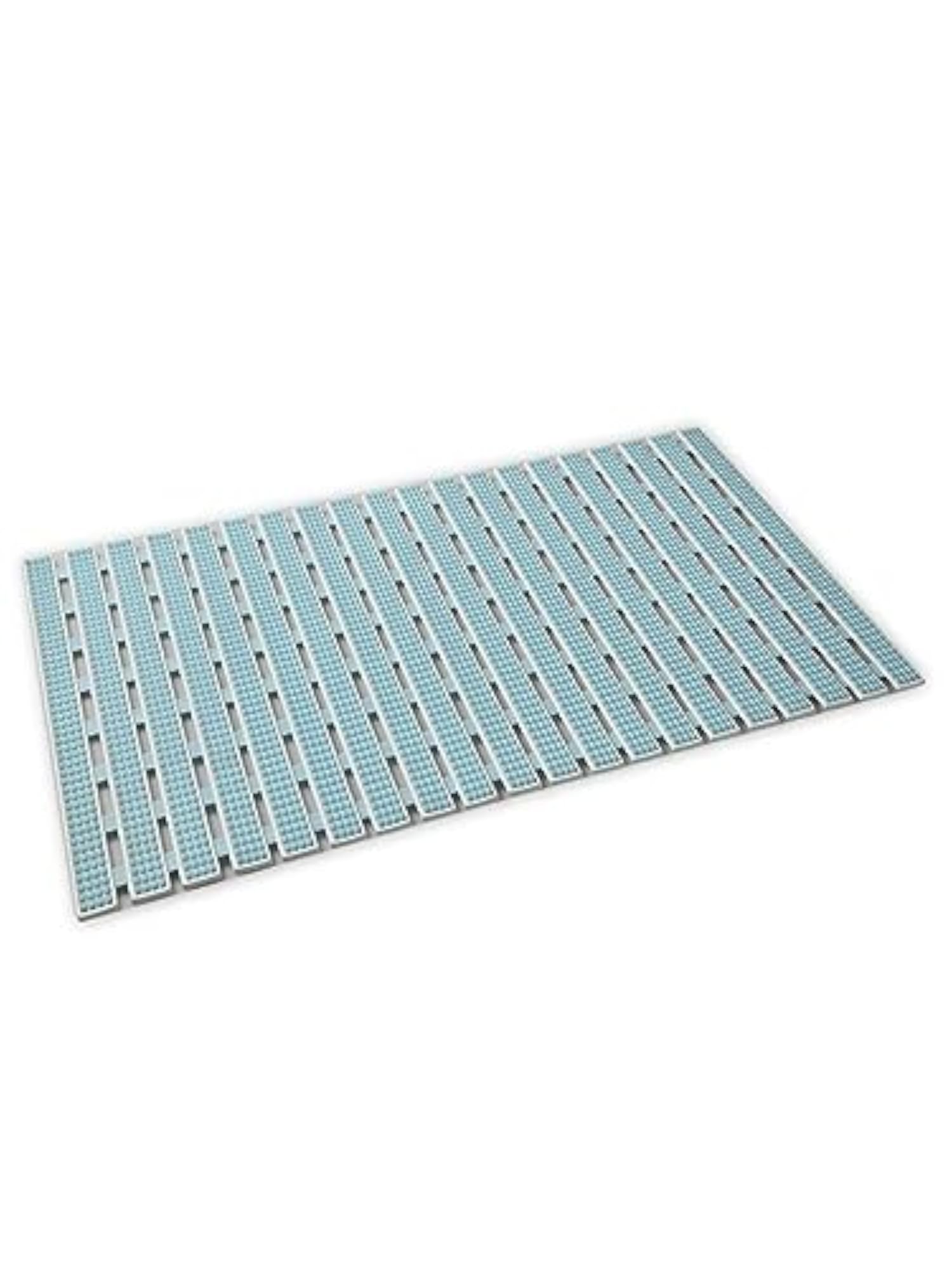 Blue Striped Anti-Skid Rubber Shower Mat