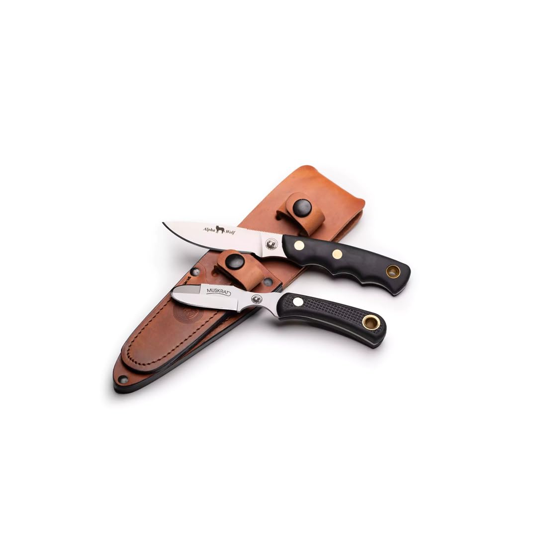 Amazon.com: Knives Of Alaska Alpha Wolf D2 Muskrat Combo