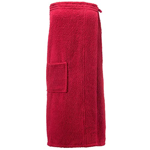 CelinaTex Funlike Jupe de Sauna Longue L/XL Mixte en Coton éponge Bordeaux Cover