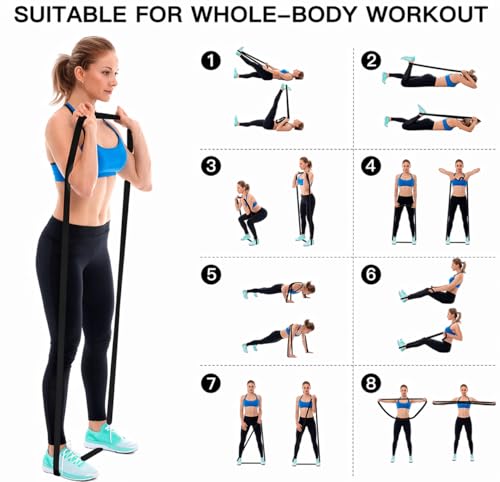 Image of Resistance Band 45kg, Heavy-Duty Exercise Loop Band for Strength Training, Pull-Up Assistance, Stretching, Yoga, Home Gym Workout, for Men and Women Black