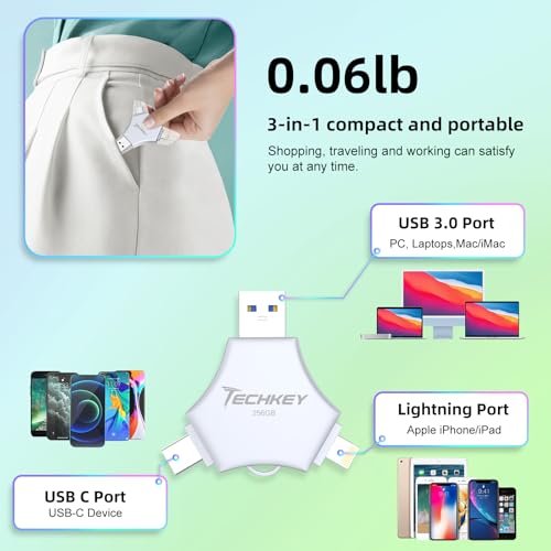 Techkey MFi 256GB 3-in-1