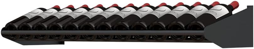 Ultra Display Row Wine Rack (Holds 12 Bottles) - Wall Mounted Metal Wine Rack, Modern Industrial Matte Black, Expanding Modular Design for Home Bar, Wine Cellar, Kitchen Wine Storage, and Wine Display