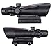 CTOPTIC Scope Rifle Scope 5X35 Red Crosshair Reticle Scope Optic Sight Dual Illuminated Real Red Fiber with Mount Black