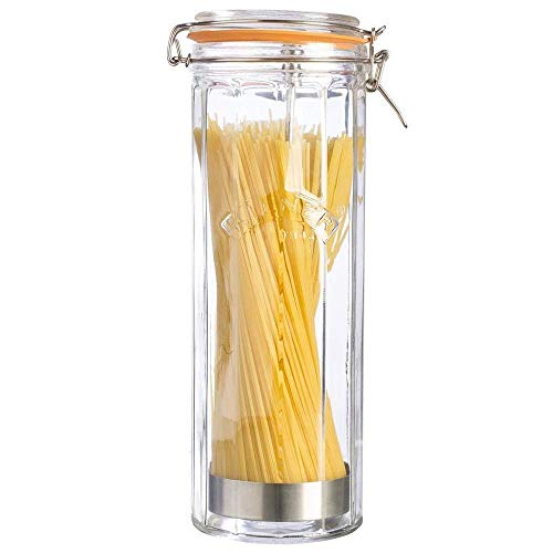 Kilner Facetted Glassware Spaghetti Jar, 74-1/2-Fluid Ounces, 2.2 Litre, Transparent #TOP1