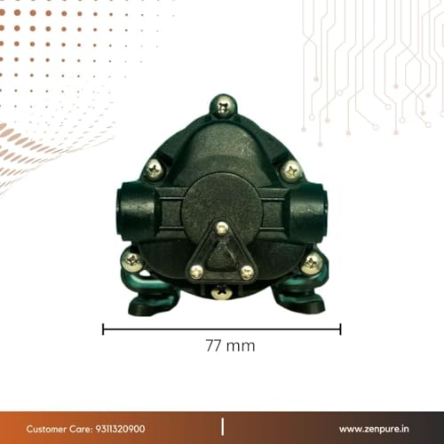 Image of ZENPURE RO 100 GPD Booster Pump 24V DC Copper Winding Works Upto 2000 TDS Compatible with Kent Aquaguard Pureit Livpure and All RO Water Purifiers with 2 Elbow Connectors 1 Year Warranty