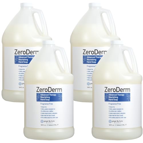 Ginger Lily Farms ZeroDerm Hand Soap, 128oz/4pk, Fragrance Free