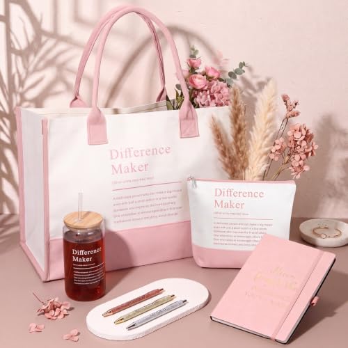 Image of Funnymoom 7 Pcs Difference Maker Gift Thank You Gifts for Women Employee Appreciation Gifts Set for Graduation Teacher Nurse