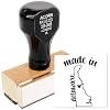 Large Made with Love in Delaware Rubber Stamp - 1-5/8 Size | Crafters & Makers | Made in Delaware Stamp | Made in DE Stamp | Ideal for Personalizing Gifts & Crafts | Delaware Residents #1