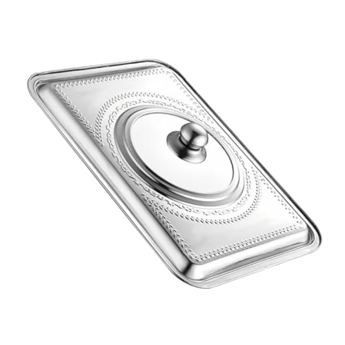 VERDANVERSE Protector de Salpicaduras de Aceite para Cocina Tapa de Acero Inoxidable Visible para Bandeja Rectangular Herramienta de Cocina Antisalpicaduras para Hogar y Restaurante