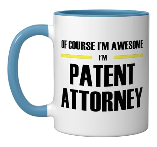 The Original Awesome Patent Attorney Ceramic Mug, Blue/White