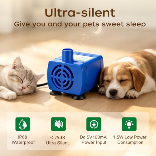Cat Water Fountain Pump, Pet Water Fountain Pump Compatible Motor, DR-DC160 for Cat Drinking Fountain Cat Water Dispenser Replacement (Pump) by OYES - Used condition - Image 5