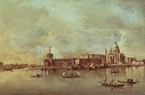 Affiche toile Santa Maria della Salute de Francesco Guardi pour décoration murale 60x90cm