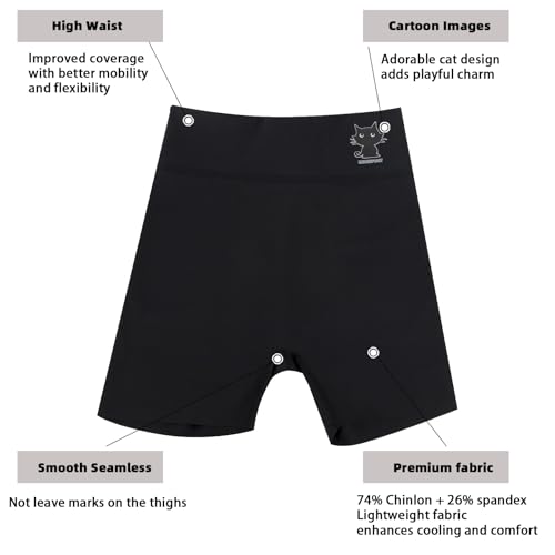 Meeshine Girls Athletic Biker Shorts High Waisted Running Yoga Sports Shorts Leggings for Kids Volleyball 3-6 Years3