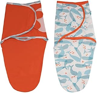 ZIGJOY Baby Swaddle Blanket Adjustable 2 Pack Newborn Swaddle Wrap 100% Breathable Organic Cotton Infant Sleep Sack for Baby Girl and Boy 0-3 Months Yellow