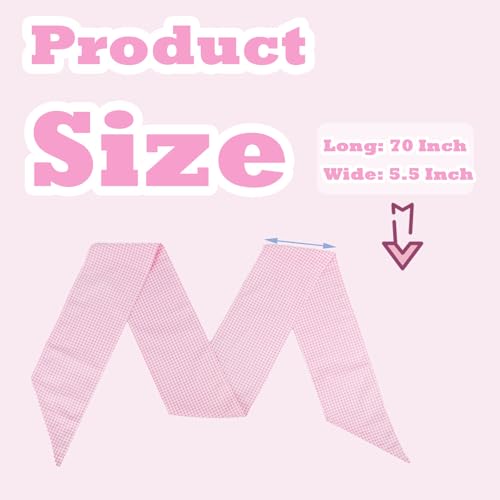 Image of Newborn Swaddle Sash, Soft Cotton Bow Decorative Strap for Swaddles, Adorable Maternity Bow Sash, 70x5.5 Inch, Pink Plaid