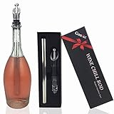 Gonicc Wine Chiller Rod 4-in-1 18/8 Food-Safe Stainless Steel Wine Bottle Cooler Stick Freezer with Bottle Stopper, Aerator and Pourer Decanter