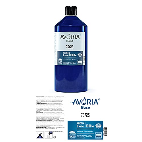 AVORIA – Liquid Base 75/25 zur Herstellung von eigenen Liquids für E-Zigaretten, Vaper und Dampfer | Basis - Made in… – Bild 3