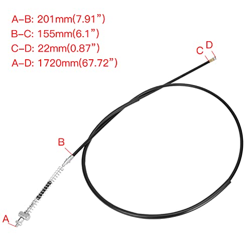 Image of YOXUFA Mini Bike Brake Lever Kit Drum Brake Cable Shoes Replacement for Coleman CT200U CT200U-EX BT200X Baja Warrior Heat MB200 Massimo Axis M200 Predator 212 196cc 200cc Parts W / 22mm 7 /8 inch Handle
