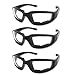 3 Pair Motorcycle Riding Glasses Padding Goggles UV Protection Dustproof WindproofMotorcycle Sunglasses with Clear Lens for Outdoor sports Actives