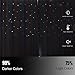 UNISTAR 2 Panels Blackout Stars Curtains for Girls Bedroom Kids Aesthetic Living Room Decor Colorful Double Layer Star Cut Out Stripe Window Wall Home Decoration Curtain,W52 x L84 Inches, Rainbow