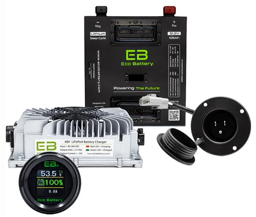 MODZ Eco Battery 48V - 105AH Gen3 Thru Hole Lithium Battery Bundle for...