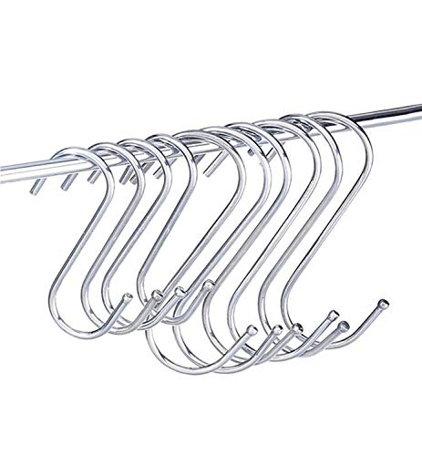 10 Pack Crochets en S de Suspension pour Cuisine, Salle de Bains,Chambre,Serviette et Viande Boucher, Patère (S) Cover