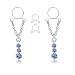 CABBE KALLO 2Pcs Fake Nipple Rings Non-piercings Stainless Steel Body Piercing Jewelry (4#)