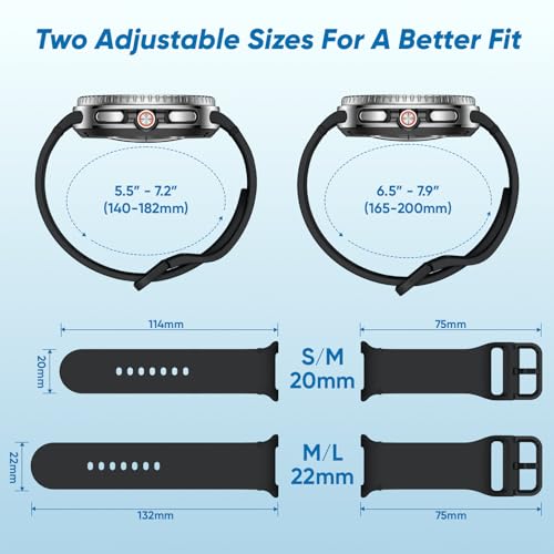 Image of Acextro 3 Pack Sport Band Compatible for Galaxy Watch 7 Bands 44mm 40mm