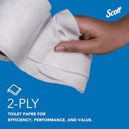 Image of Scott Professional Standard Roll Toilet Paper, Bulk, 40 Rolls (48040) | 550 Sheets /Roll, 2-Ply, Individually Wrapped, Elevated Design, Plus Tier