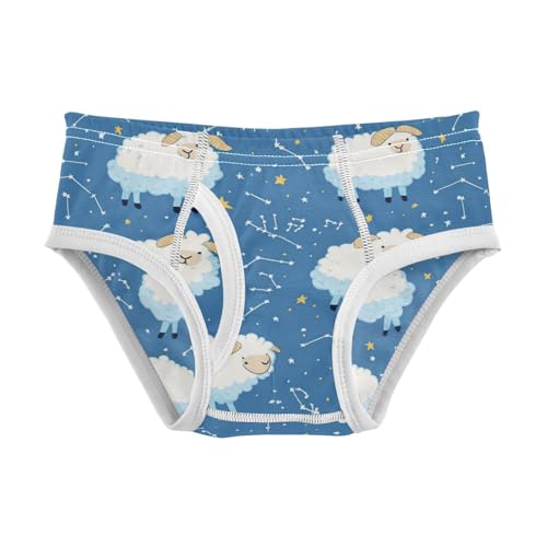 Wusikd Sheep Boys' Underwear Cotton Blue Stars Boys Briefs Soft Toddler Underwear 2T